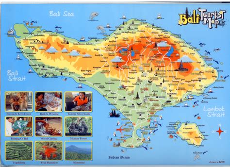 tourist map of bali indonesia